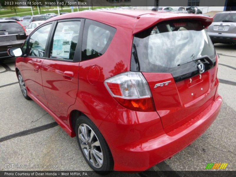 Milano Red / Sport Black 2013 Honda Fit Sport