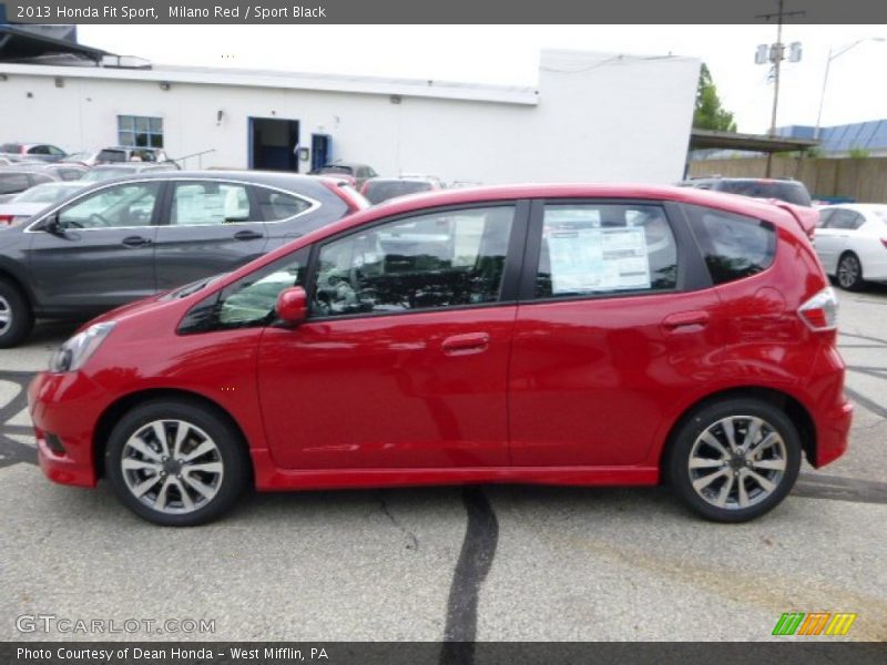 Milano Red / Sport Black 2013 Honda Fit Sport