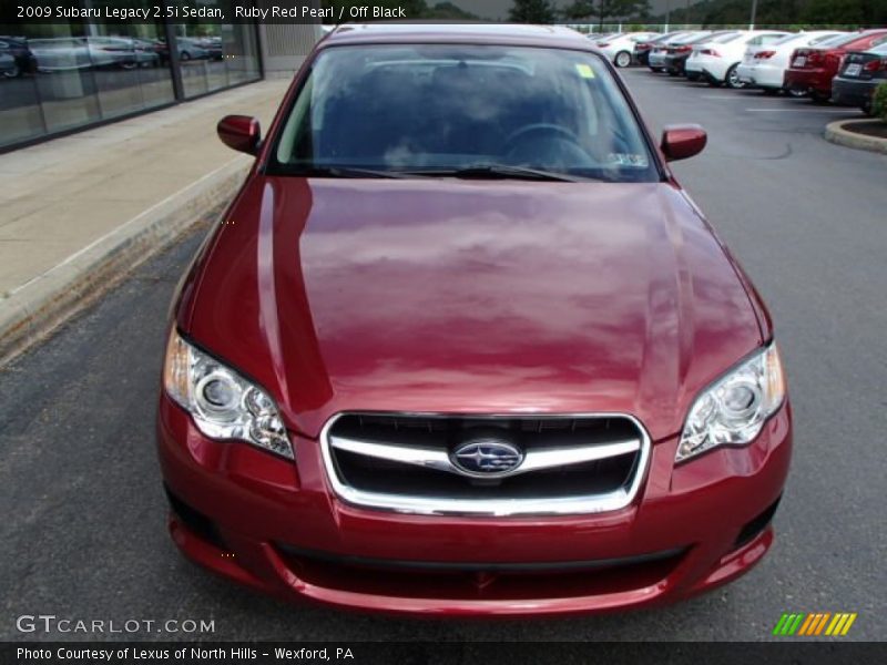 Ruby Red Pearl / Off Black 2009 Subaru Legacy 2.5i Sedan
