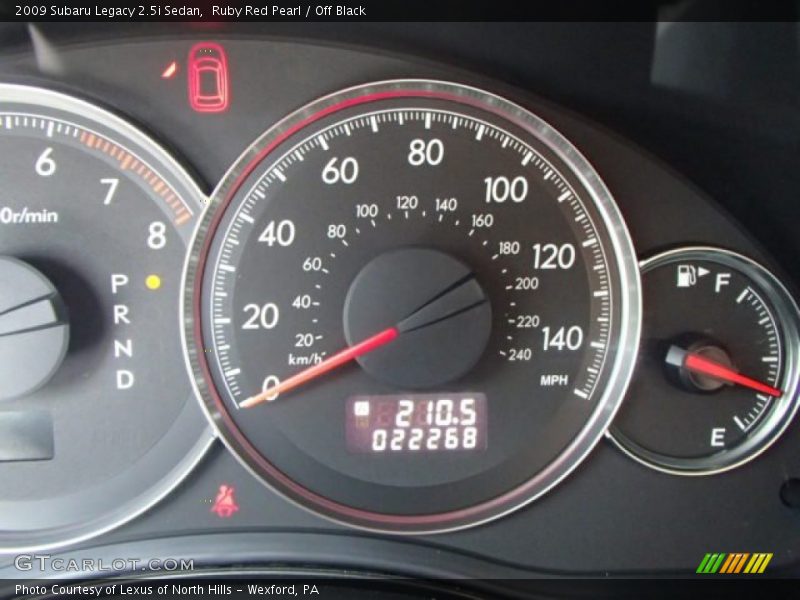 Ruby Red Pearl / Off Black 2009 Subaru Legacy 2.5i Sedan