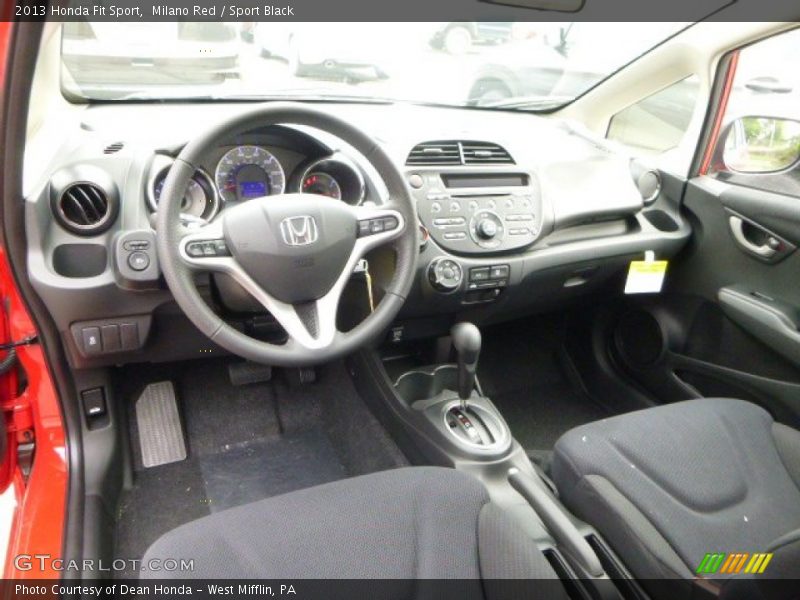 Milano Red / Sport Black 2013 Honda Fit Sport