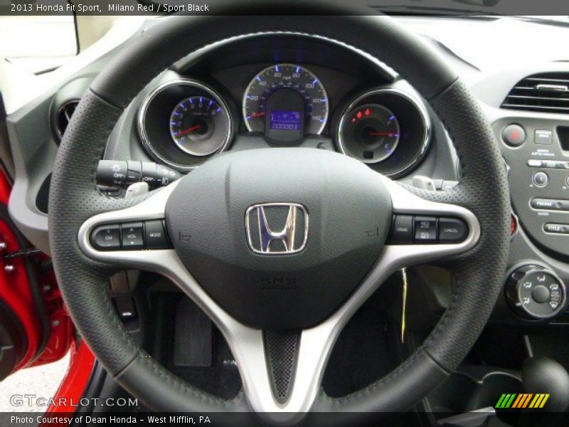 Milano Red / Sport Black 2013 Honda Fit Sport