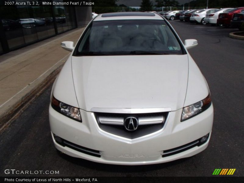 White Diamond Pearl / Taupe 2007 Acura TL 3.2