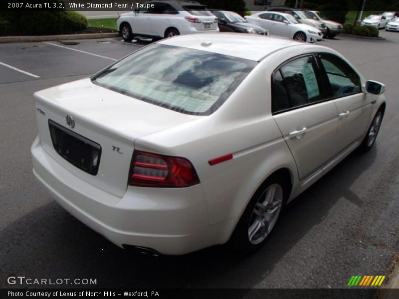 White Diamond Pearl / Taupe 2007 Acura TL 3.2