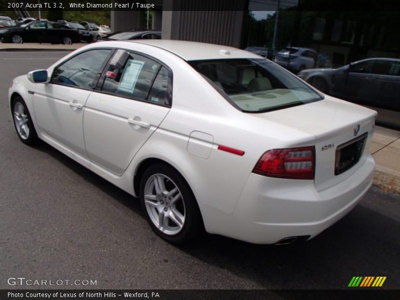 White Diamond Pearl / Taupe 2007 Acura TL 3.2