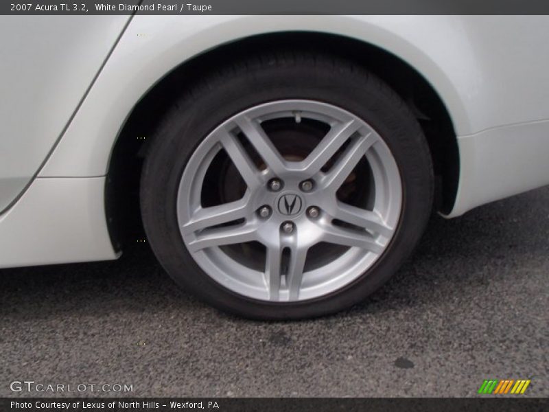 White Diamond Pearl / Taupe 2007 Acura TL 3.2