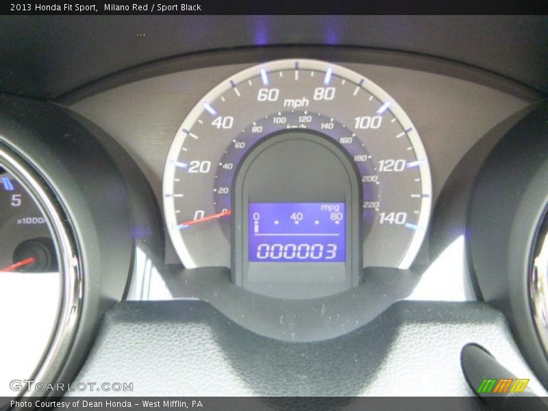 Milano Red / Sport Black 2013 Honda Fit Sport