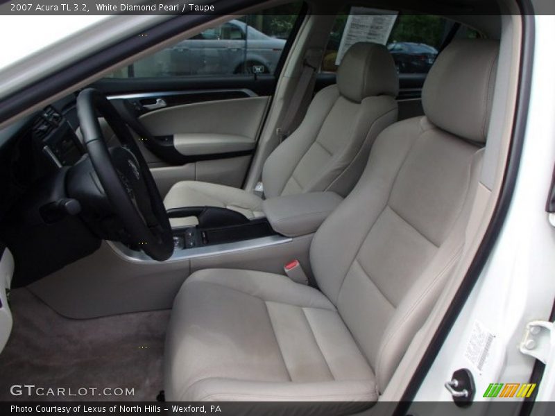 White Diamond Pearl / Taupe 2007 Acura TL 3.2