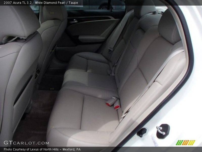 White Diamond Pearl / Taupe 2007 Acura TL 3.2