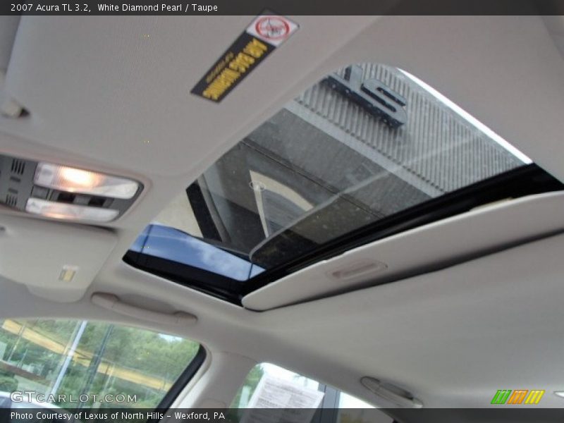White Diamond Pearl / Taupe 2007 Acura TL 3.2