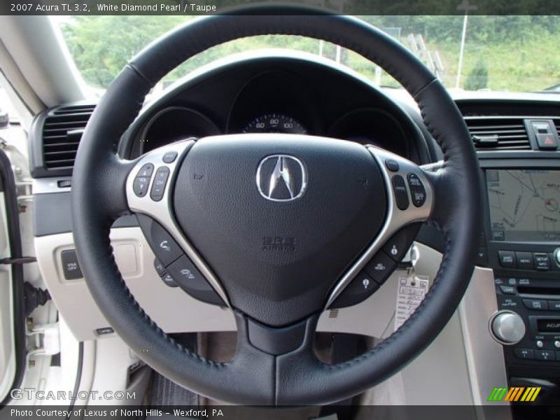 White Diamond Pearl / Taupe 2007 Acura TL 3.2