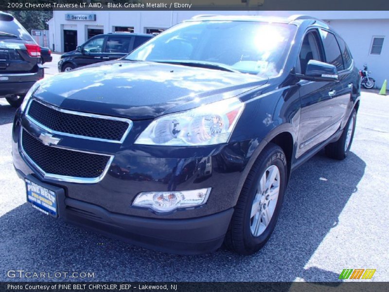 Black Granite Metallic / Ebony 2009 Chevrolet Traverse LT AWD