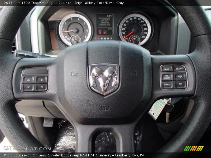 Bright White / Black/Diesel Gray 2013 Ram 1500 Tradesman Quad Cab 4x4