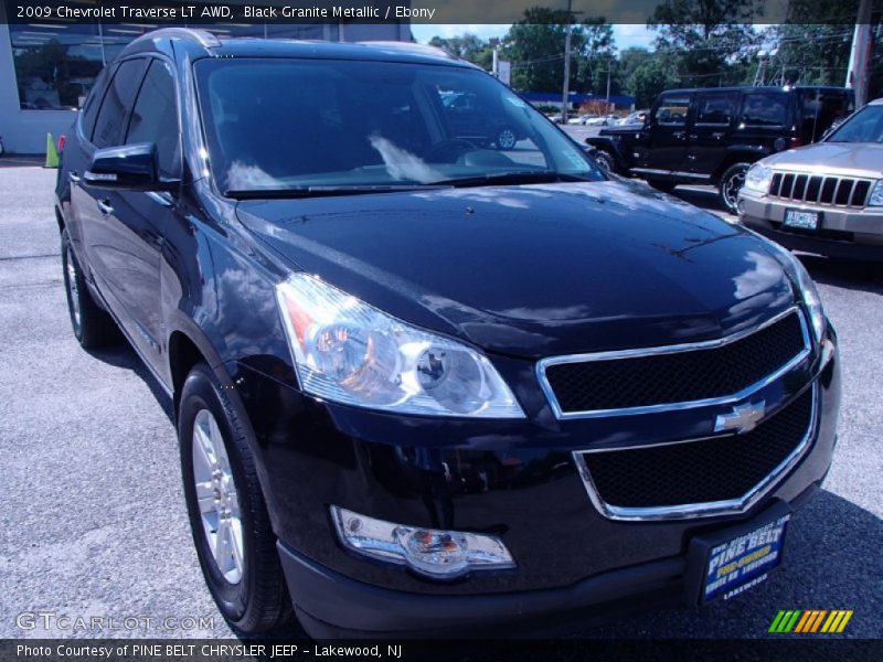 Black Granite Metallic / Ebony 2009 Chevrolet Traverse LT AWD