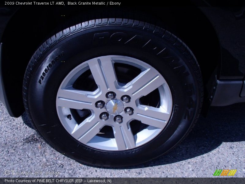 Black Granite Metallic / Ebony 2009 Chevrolet Traverse LT AWD