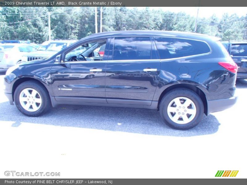 Black Granite Metallic / Ebony 2009 Chevrolet Traverse LT AWD
