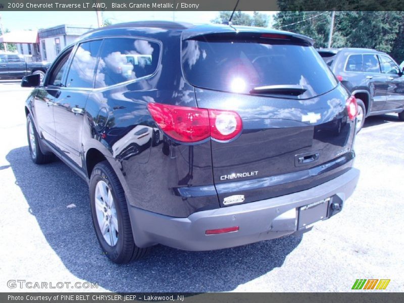 Black Granite Metallic / Ebony 2009 Chevrolet Traverse LT AWD