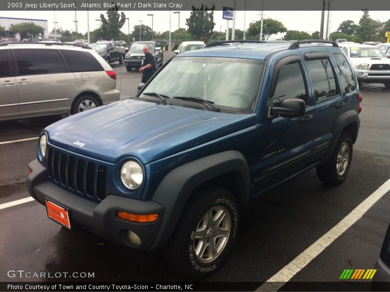 Atlantic Blue Pearl / Dark Slate Gray 2003 Jeep Liberty Sport