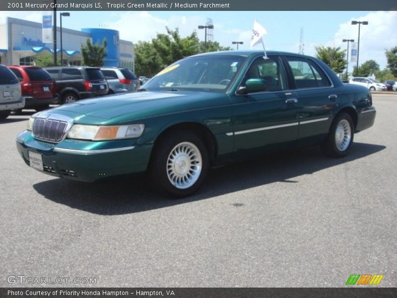 Tropic Green Metallic / Medium Parchment 2001 Mercury Grand Marquis LS
