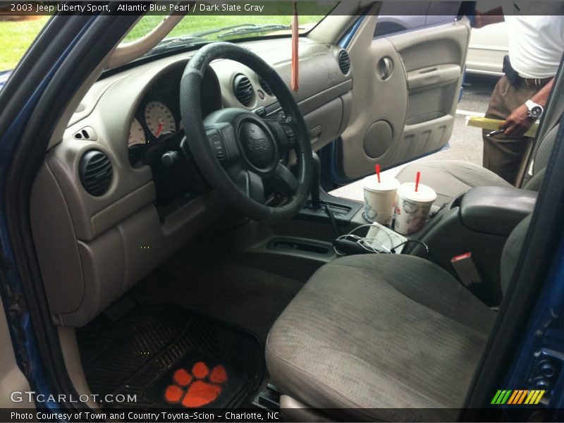 Atlantic Blue Pearl / Dark Slate Gray 2003 Jeep Liberty Sport