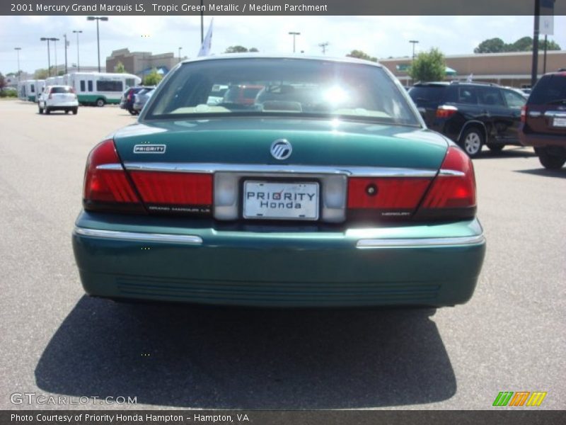 Tropic Green Metallic / Medium Parchment 2001 Mercury Grand Marquis LS