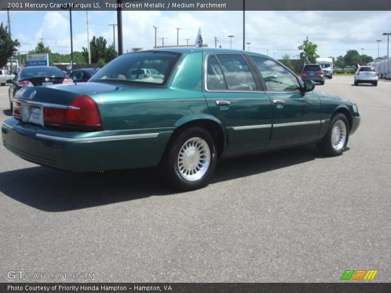 Tropic Green Metallic / Medium Parchment 2001 Mercury Grand Marquis LS