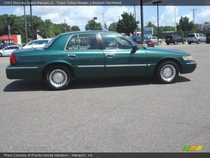 Tropic Green Metallic / Medium Parchment 2001 Mercury Grand Marquis LS