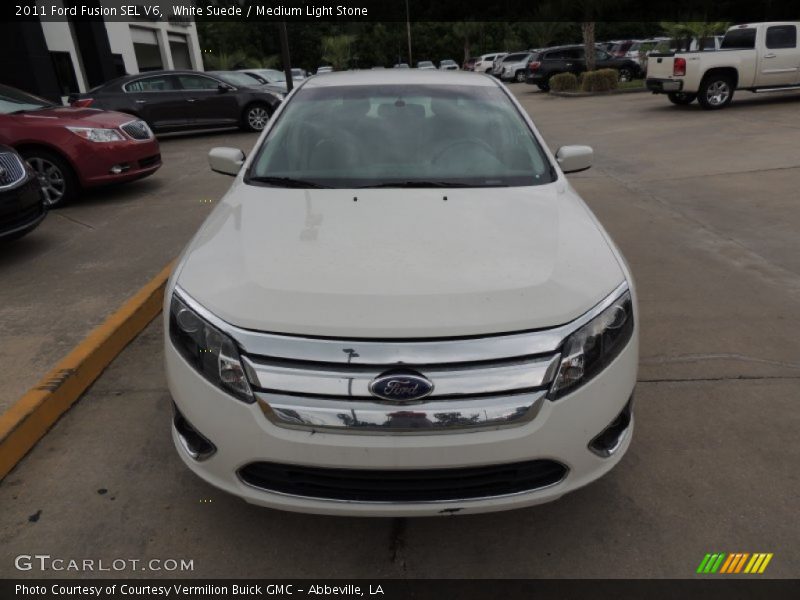 White Suede / Medium Light Stone 2011 Ford Fusion SEL V6