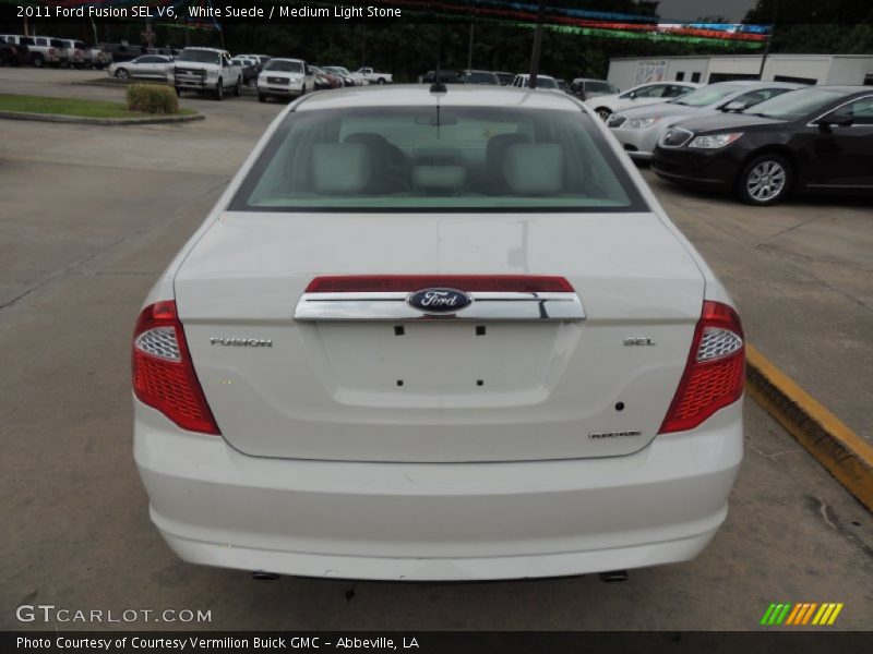 White Suede / Medium Light Stone 2011 Ford Fusion SEL V6