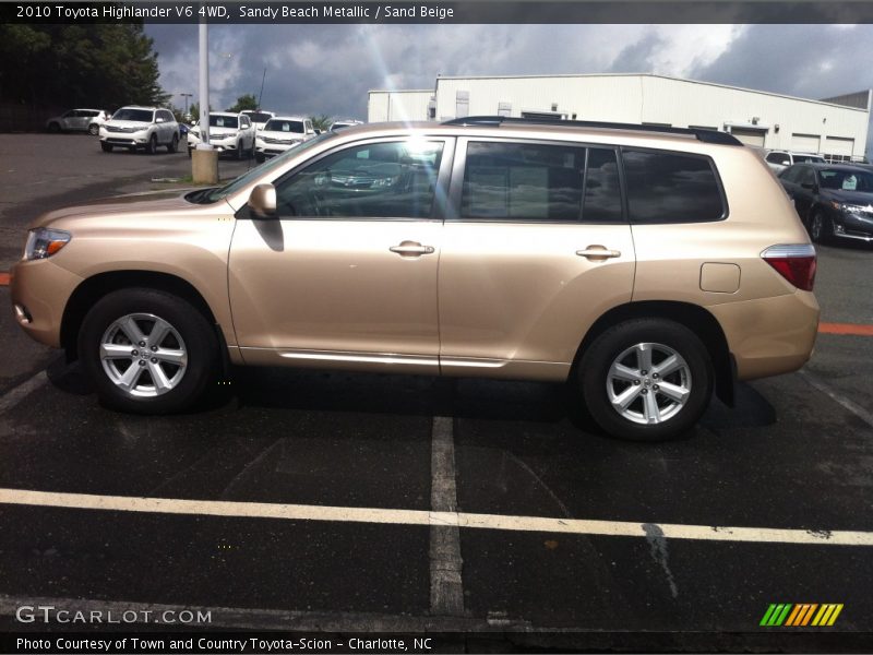 Sandy Beach Metallic / Sand Beige 2010 Toyota Highlander V6 4WD