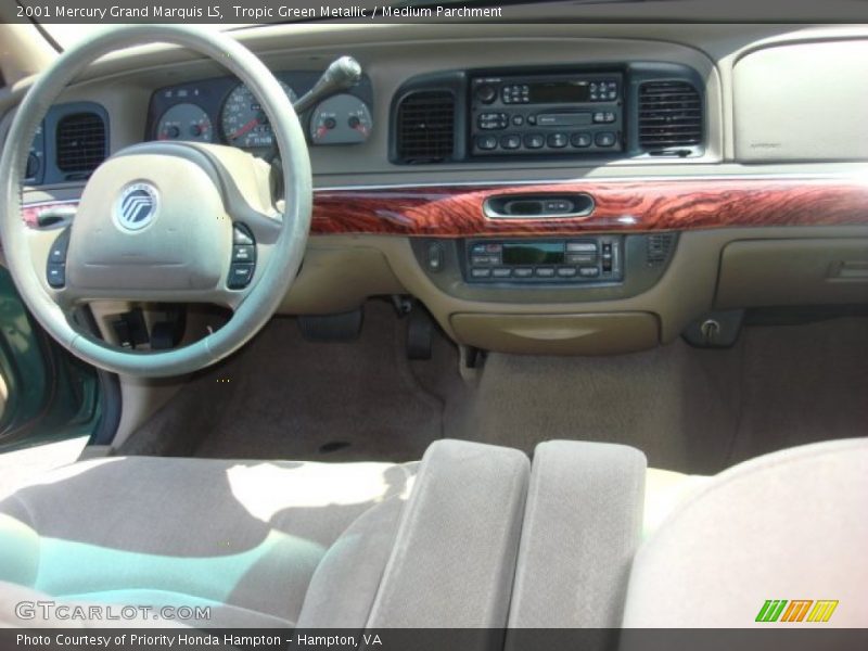 Tropic Green Metallic / Medium Parchment 2001 Mercury Grand Marquis LS