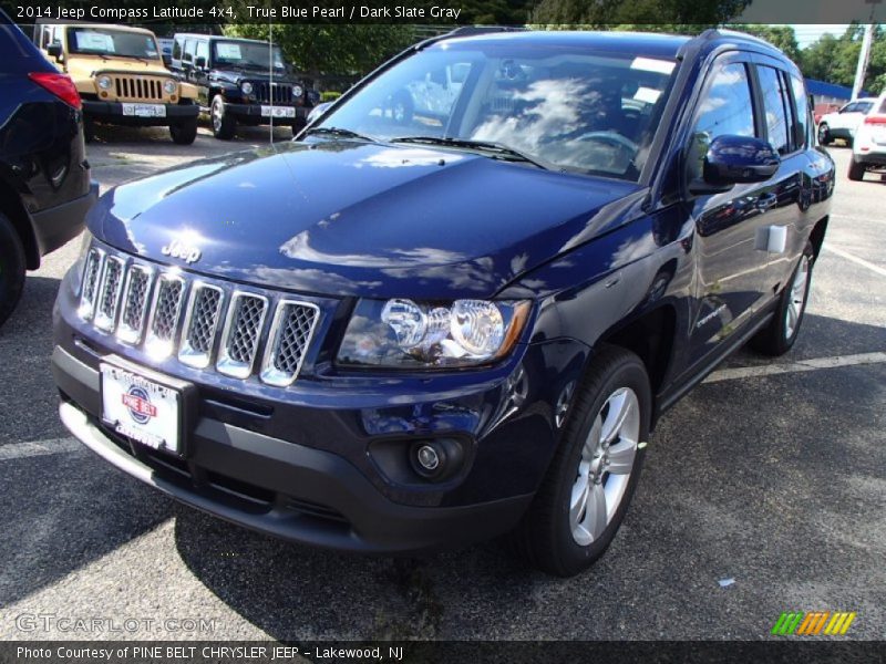 True Blue Pearl / Dark Slate Gray 2014 Jeep Compass Latitude 4x4