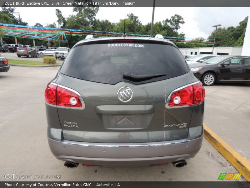 Silver Green Metallic / Titanium/Dark Titanium 2011 Buick Enclave CXL