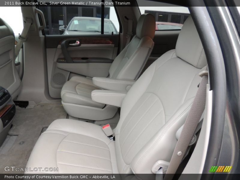 Silver Green Metallic / Titanium/Dark Titanium 2011 Buick Enclave CXL