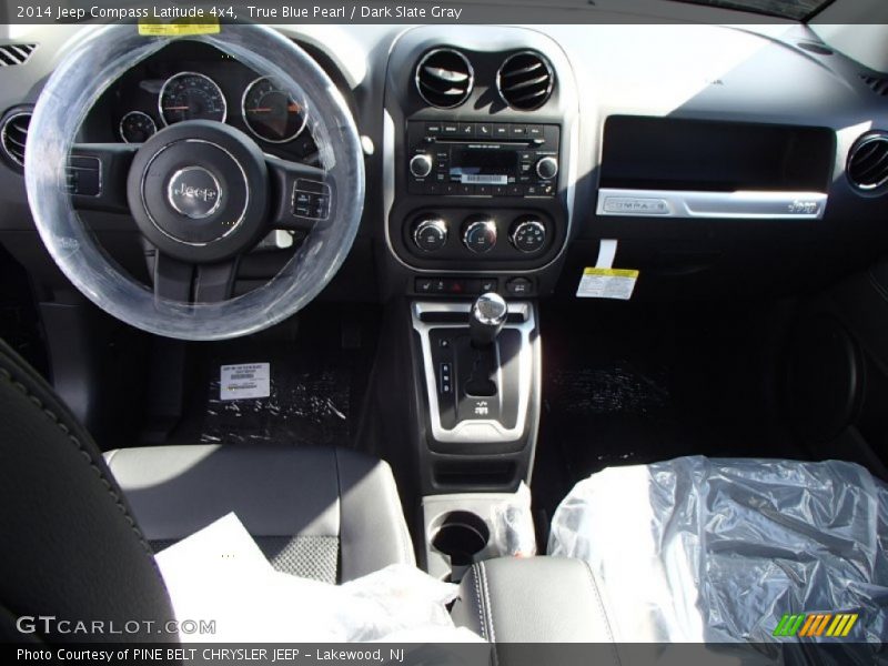 True Blue Pearl / Dark Slate Gray 2014 Jeep Compass Latitude 4x4