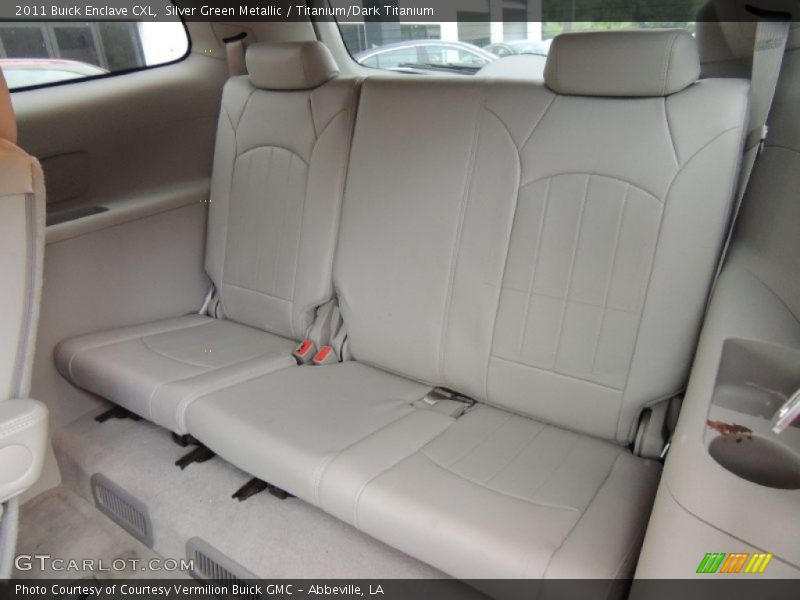 Silver Green Metallic / Titanium/Dark Titanium 2011 Buick Enclave CXL
