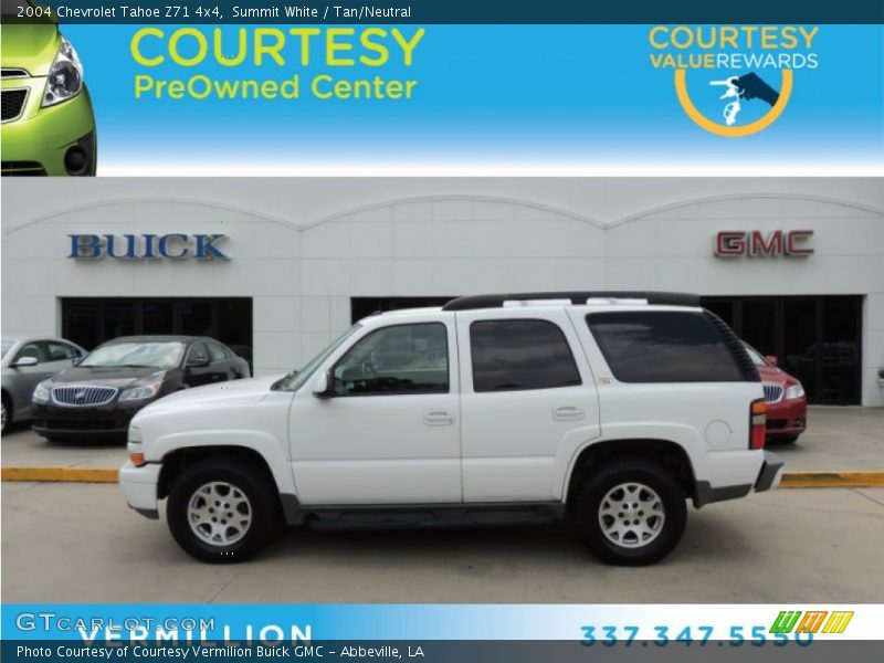 Summit White / Tan/Neutral 2004 Chevrolet Tahoe Z71 4x4