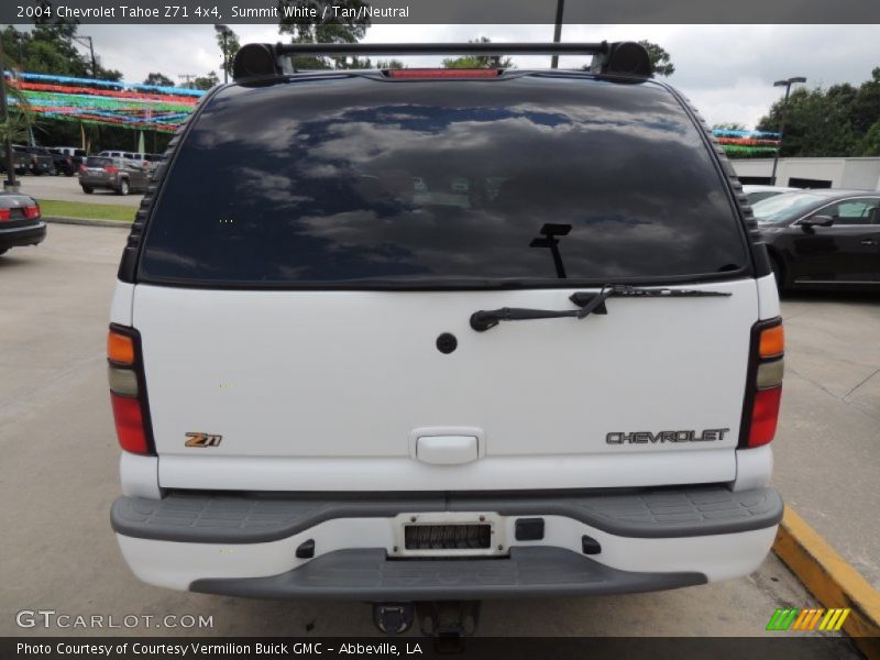 Summit White / Tan/Neutral 2004 Chevrolet Tahoe Z71 4x4