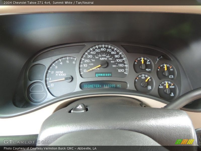 Summit White / Tan/Neutral 2004 Chevrolet Tahoe Z71 4x4