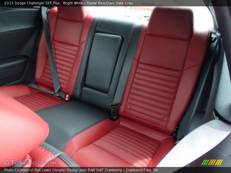 Bright White / Radar Red/Dark Slate Gray 2013 Dodge Challenger SXT Plus