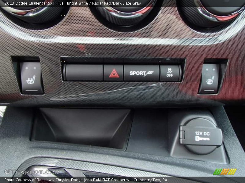 Bright White / Radar Red/Dark Slate Gray 2013 Dodge Challenger SXT Plus