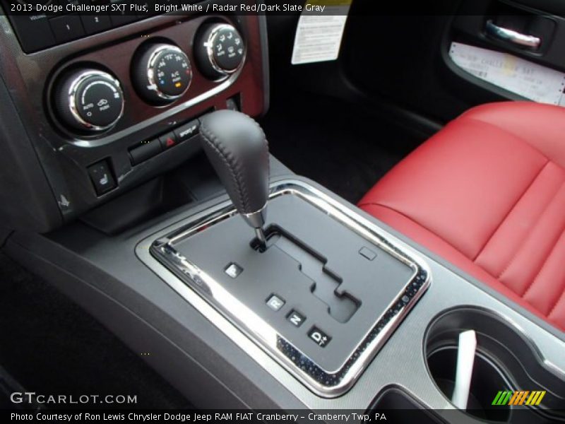 Bright White / Radar Red/Dark Slate Gray 2013 Dodge Challenger SXT Plus