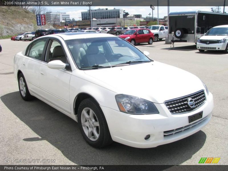 Satin White Pearl / Blond 2006 Nissan Altima 3.5 SL