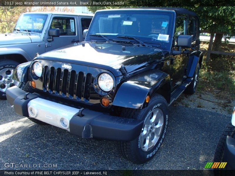 Black / Black/Dark Saddle 2013 Jeep Wrangler Unlimited Sahara 4x4