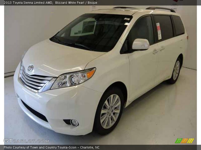 Blizzard White Pearl / Bisque 2013 Toyota Sienna Limited AWD