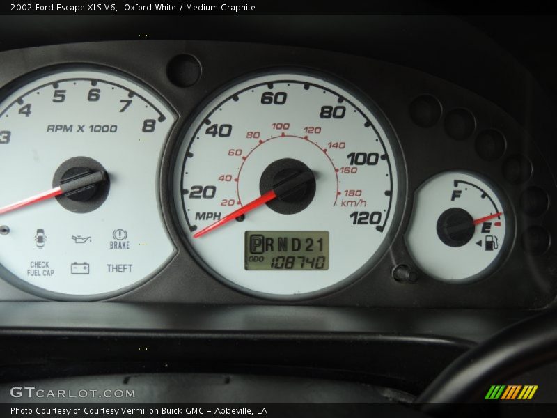 Oxford White / Medium Graphite 2002 Ford Escape XLS V6