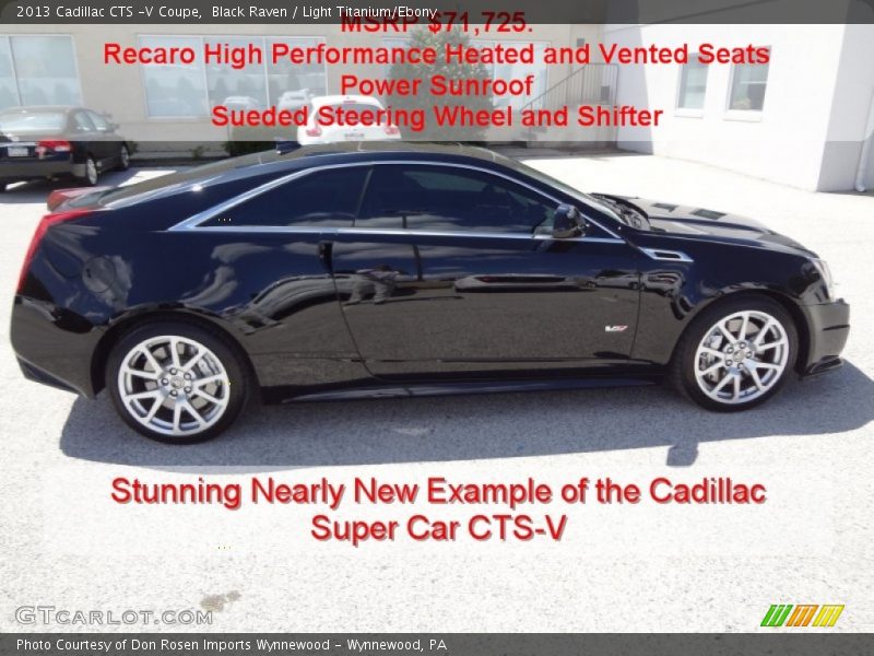 Black Raven / Light Titanium/Ebony 2013 Cadillac CTS -V Coupe