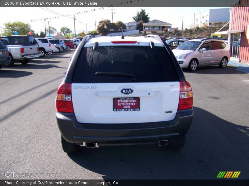 Clear White / Beige 2006 Kia Sportage EX V6 4x4