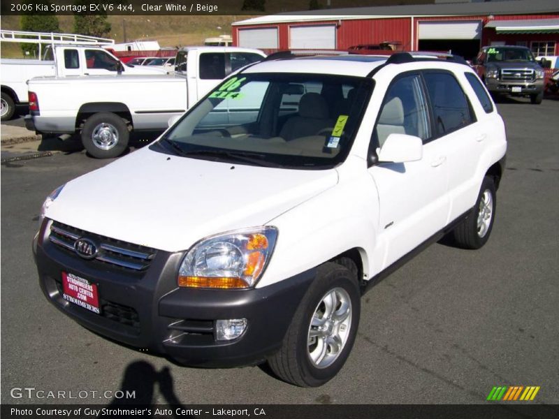 Clear White / Beige 2006 Kia Sportage EX V6 4x4