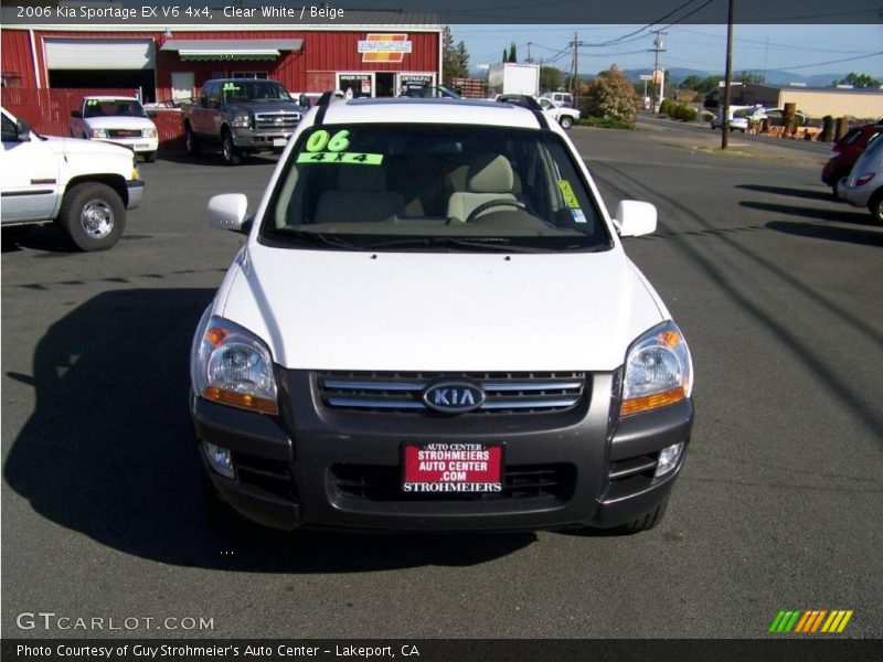 Clear White / Beige 2006 Kia Sportage EX V6 4x4